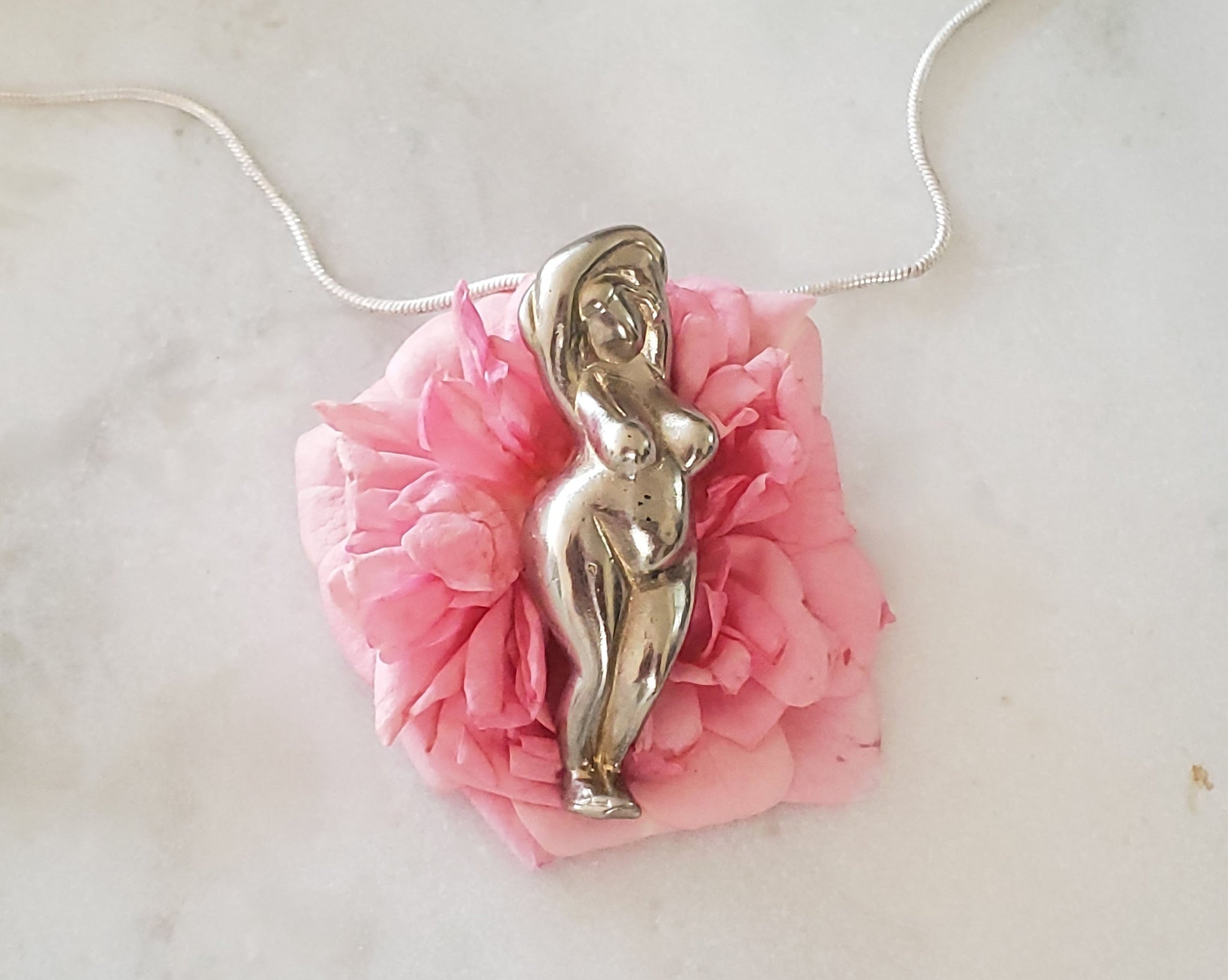 Goddess keychain/Keyring, Pink glitter